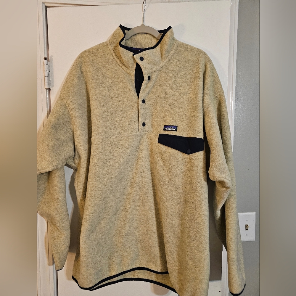 Mens xxl Patagonia synchilla quarter snap pullover over